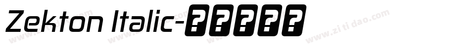 Zekton Italic字体转换